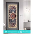 thumbnail image 5 of Window Privacy Film Bohemian Stained Glass Window Film Decorative Sun Block Window Cover Blue Retro Boho Ethnic Farmhouse Colorful Window Clings Static Adhesive Sticker for Bathroom 23.6"x59", 5 of 7