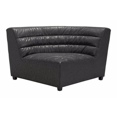 ZUO Soho Faux Leather Corner Chair in Black