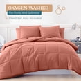 thumbnail image 6 of Casa Platino Full Size Comforter Set Bedding Pre-Washed – Ultra Soft & Breathable Full Bed in a Bag Set with Comforter, Flat Sheet, Fitted Sheet, 2 Pillowcases & 2 Shams – Rose Dawn, 6 of 8