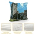 thumbnail image 4 of Orinice Castle Towers Sky Graphic Decorative Cushion Throw Pillow Cover for Home Couch Living Room Bed Sofa Aesthetic Decor 1PC 24x24in, 4 of 5