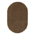 thumbnail image 6 of Unique Loom Solid Shag Collection Area Rug (3' 1" x 5' 3" Oval Sandy Brown), 6 of 7