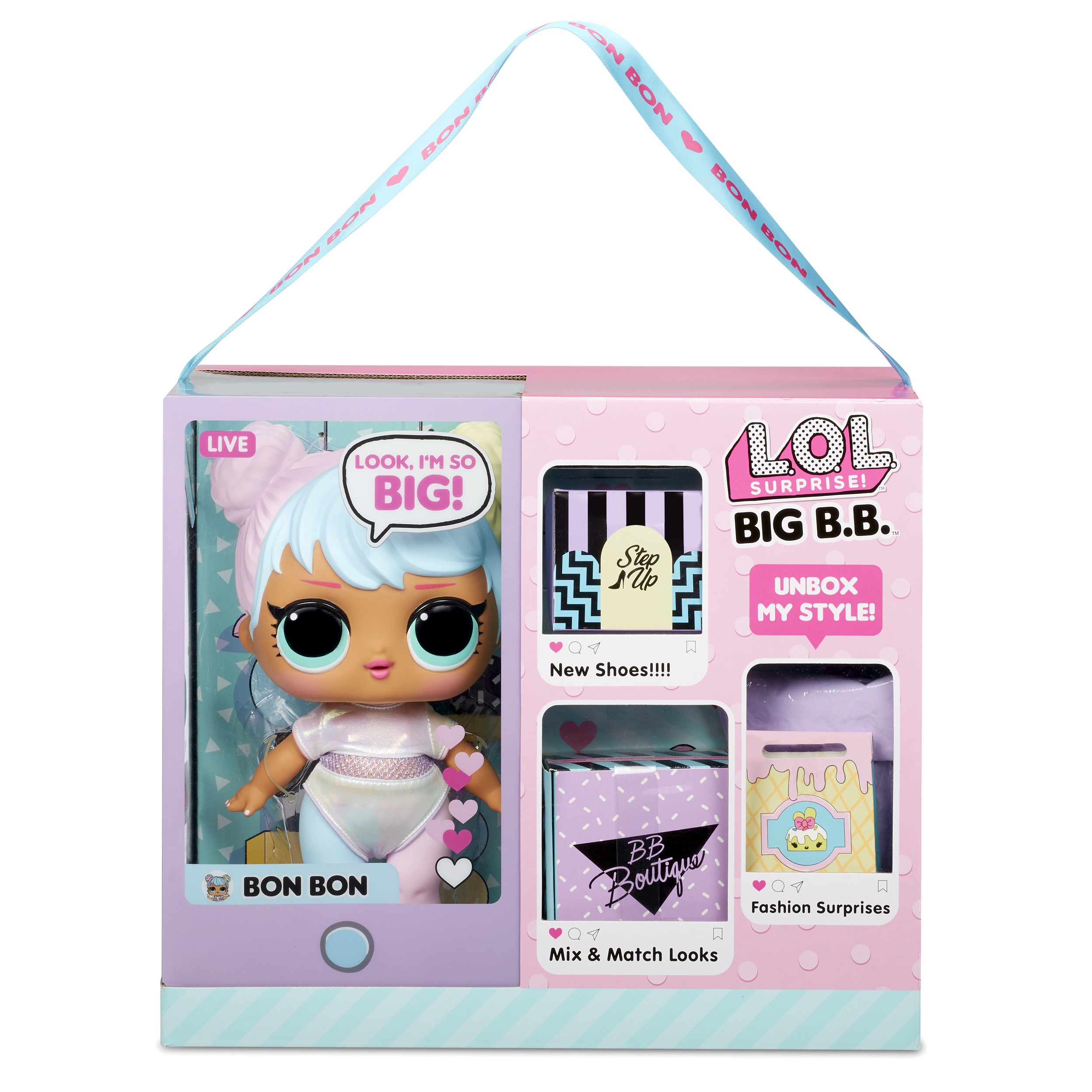 LOL Surprise Big B.B. (Big Baby) Bon Bon – 11" Large Doll, Unbox Fashions, Shoes, Accessories, Includes Playset Desk, Chair and Backdrop - image 3 of 7