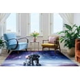 thumbnail image 2 of Space Rug, Astronaut Landing Rug, View Rugs, Easy To Clean Rugs, Stair Rug, Astronaut Rugs, Decorative Rug, Soft Rug, Boy Room Rug Decor, 1.7'x2.3' - 50x70 cm, 2 of 8