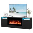 thumbnail image 3 of 70" TV Stand for Living Room, Modern TV Console Table for TV Up to 75",Wooden Entertainment Center with Storage Cabinet, Fits Into 36'' Electric Fireplace (Not Include Fireplace), 3 of 9