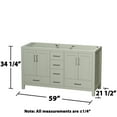 thumbnail image 2 of Wyndham Collection Wc-1414-60-Dbl-Um-Van Sheffield 59" Double Freestanding Hardwood Vanity, 2 of 3