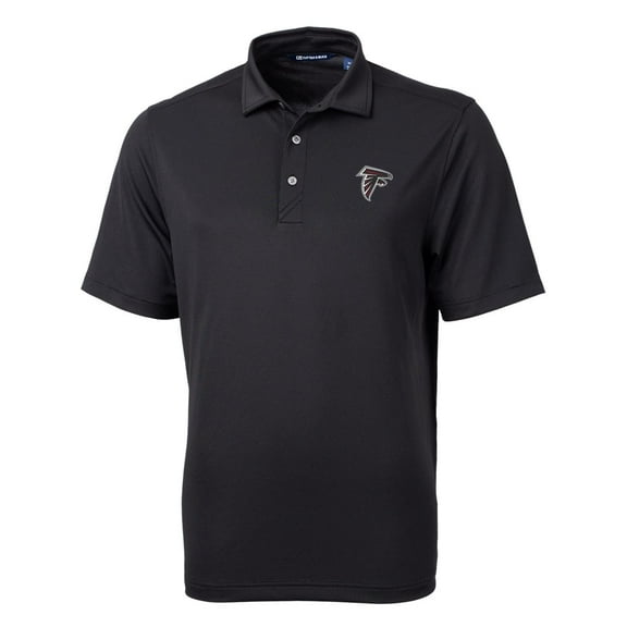 Men's Cutter & Buck Black Atlanta Falcons Virtue Eco Pique Recycled Polo