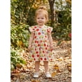 thumbnail image 5 of Toddler Baby Girls Summer Dress Cute Back to School Apple Pencil Print Flying Sleeve Dress, 5 of 8