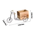 thumbnail image 3 of Iron Bicycle Bicycle Ornament Desktop Entryway Cabinet Arrangement Silk Flowers Succulent Wooden Flower Pot, 3 of 6