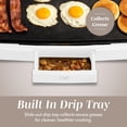 thumbnail image 4 of COOK WITH COLOR Electric Griddle, 1200W Nonstick 10" x 16" Cooking Surface, Cream, 4 of 7