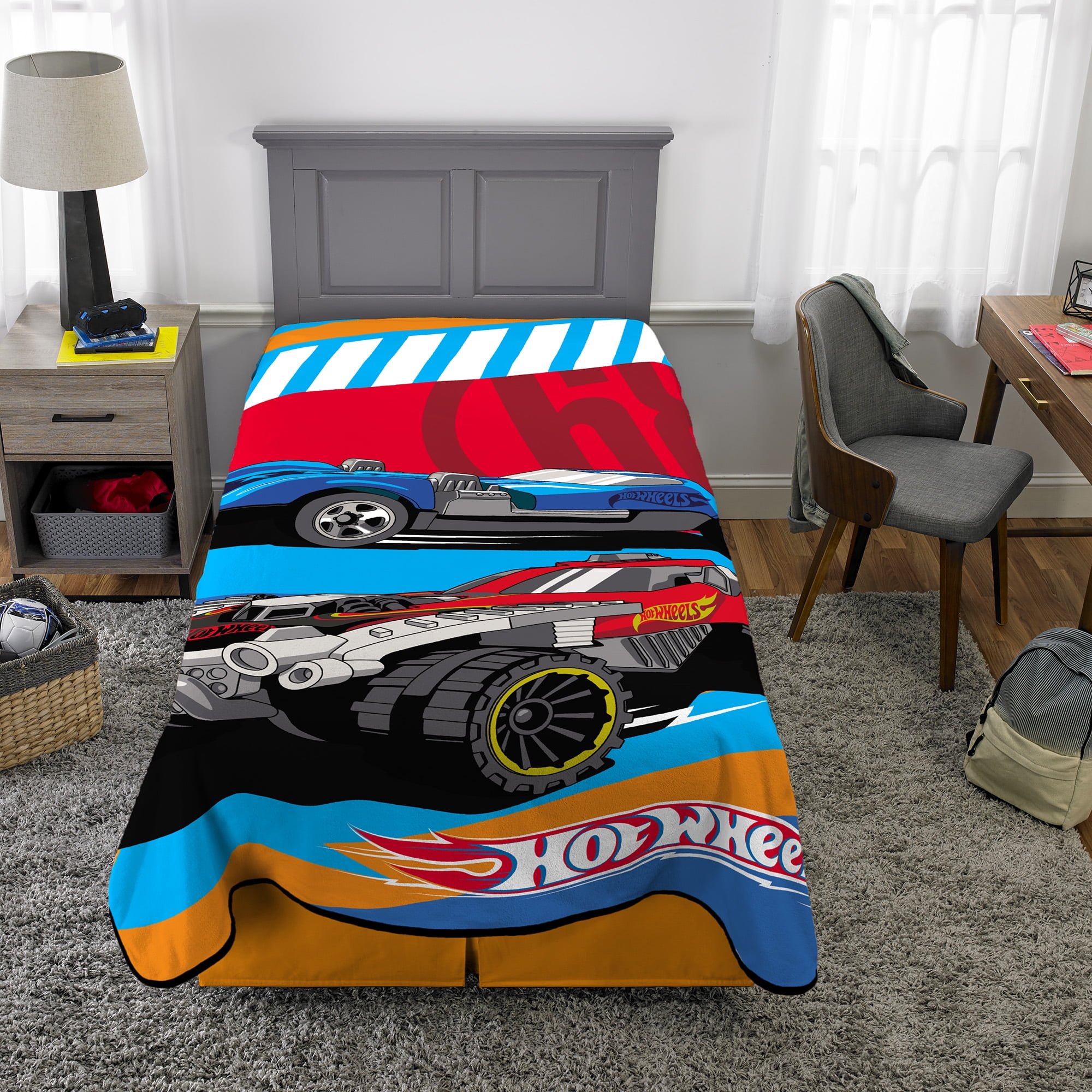 Hot Wheels Plush Blanket, Kids Bedding, 62x90, Burn Rubber - Walmart.com