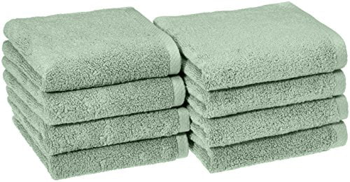 Photo 1 of  Set of 8 Hand Towels Basics Quick-Dry, Luxurious, Soft, 100 Cotton Towels, Seafoam Green -  FACTORY SEALED 