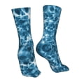 thumbnail image 7 of Bingfone Blue Tie Dye Prirnt Women's Men's Fun Pattern and Solid Crew Socks-1 Pair Pack-Cool & Classic Novelty Design Gifts, 7 of 7