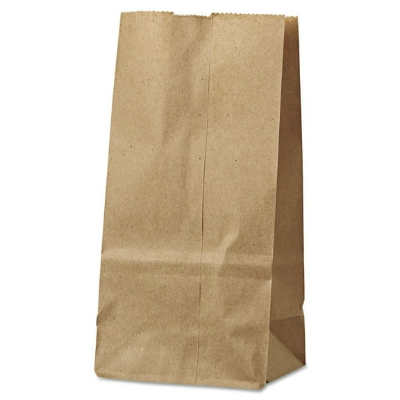 General 18402 Grocery Paper Bags, 30 Lbs Capacity, #2, 4.31"w X 2.44"d X 7.88"h, Kraft, 500 Bags