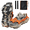 Orange, variant on Ice Cleats for Shoes and Boots, 19 Stainless Steel Spikes Crampons, Anti-Slip Snow Shoes Microspikes for Hiking, Climbing Gear, Ice Fishing Gear, Boot Chains for Winter Walking, M(35-39), Orange