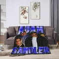 thumbnail image 6 of Blanket Adam Actors Sandler Throw Flannel Blankets Warm Soft Cozy Fuzzy Blanket for Bed Sofa Couch Camping Travel Gift Blankets for All Seasons 60""x50"", Black, 6 of 6