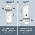 thumbnail image 2 of EUDEMON 2 Pack Childproof Door Lever Lock, Baby Safety Door Handle Lock, Easy to Install and Use 3M VHB Adhesive no Tools Need or Drill (White), 2 of 7