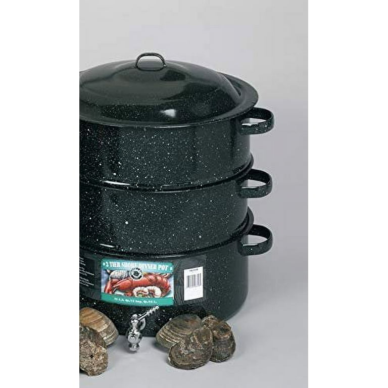 Granite Ware 3 qt Coffee Boiler. Enameled Steel 12 Cups Capacity. Perfect for Camping, Heat Coffee, Tea and Water Directly on Stove or Fire.