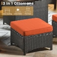 thumbnail image 6 of Ovios 7 Pieces Patio Furniture Set with Fire Pit Table Wicker Outdoor Sectional Conversation Set with Swivel Chair for Backyard, 6 of 9