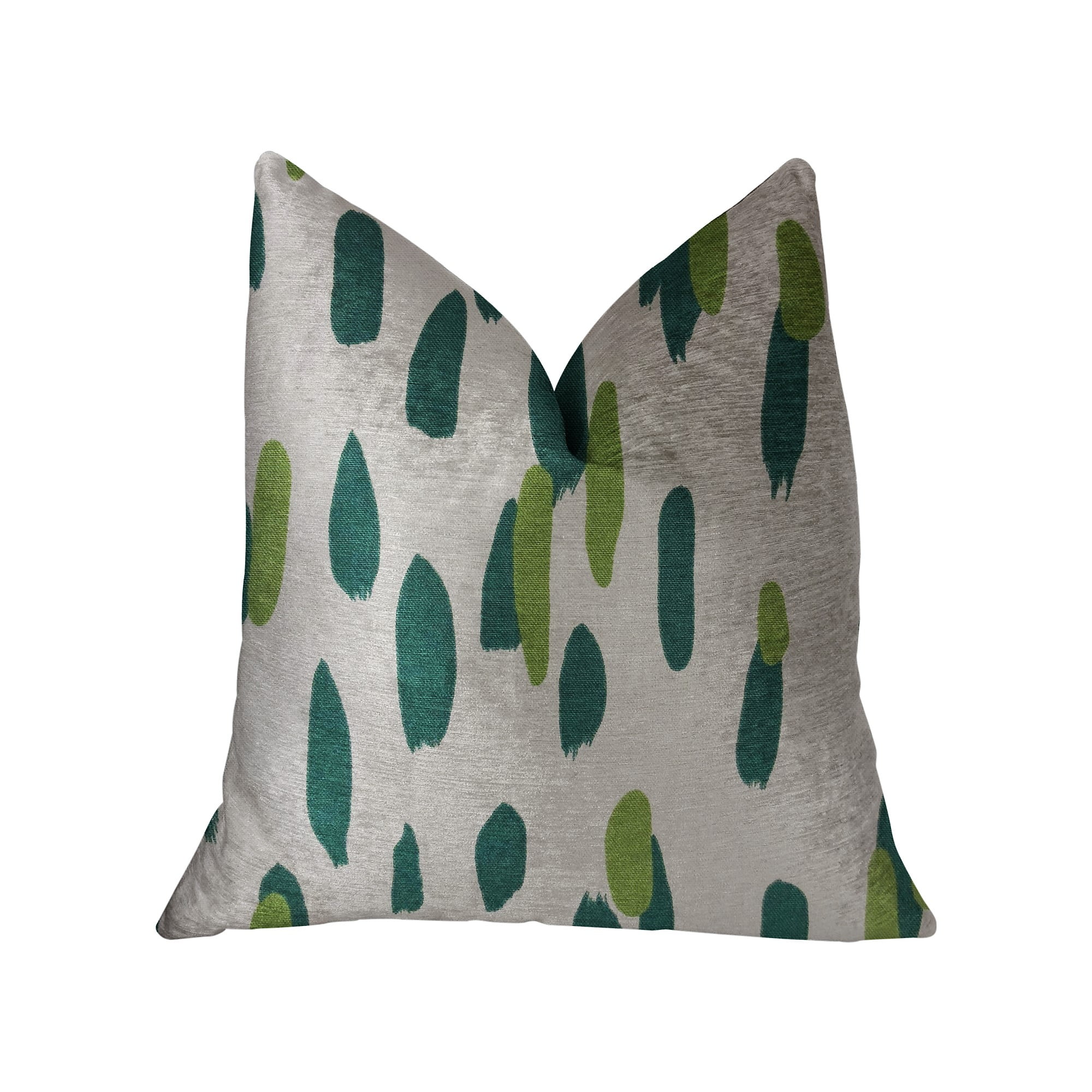 Green and Beige Luxury Throw Pillow 20in x 30in