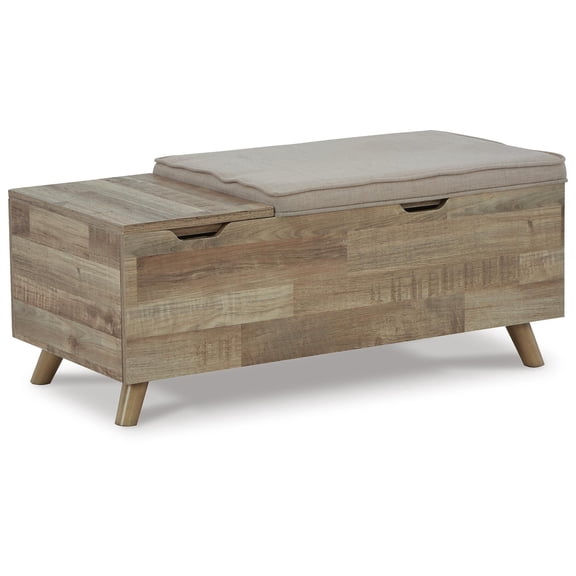Signature Design by Ashley Casual Gerdanet Storage Bench, Beige/Brown