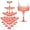 Pink, variant on Champagne Tower - 7oz. Set of 20 Champagne Flutes Plastic - For Weddings & Parties - Plastic Coupe Glasses - Clear