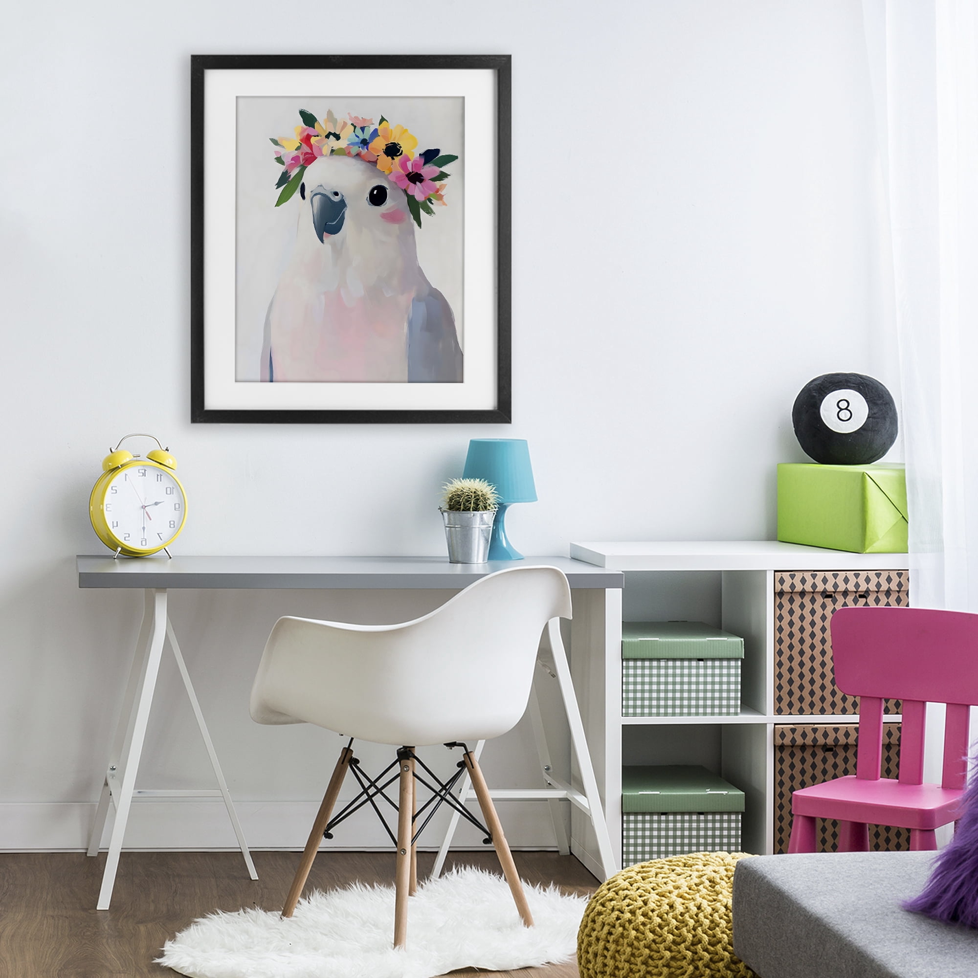 Stupell Industries Flower Crown Dove Black Framed Print Under Glass, design by The Prints Vibe