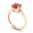 thumbnail image 2 of Clara Pucci 14K Rose Gold 1.5ct Garnet Solitaire Ring for Women, 2 of 8