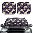 thumbnail image 2 of Fotbe Lavender Flowers 2-Piece Car Windshield Sun Shade | Sun Blocker for Car Windshield | Foldable Automotive Interior Accessories for Sun Protection-Medium, 2 of 7