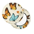 thumbnail image 2 of Bingfone12 inch Padded Round Bar Stool Cover Cushion with Elastic Fabric Round Chair Seat - Butterflies, 2 of 7
