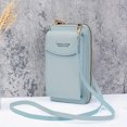 thumbnail image 1 of HLONK Zipper Mini Phone Wallet  Fashionable Letter Detail Shoulder Bag with Solid Color, 1 of 7