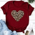 thumbnail image 5 of Fesfesfes Womens Shirts Women's Fashion Printed Round Neck Short Sleeve T-shirt Blouse Loose Tops Womens T-Shirts 12(XXL), 5 of 7