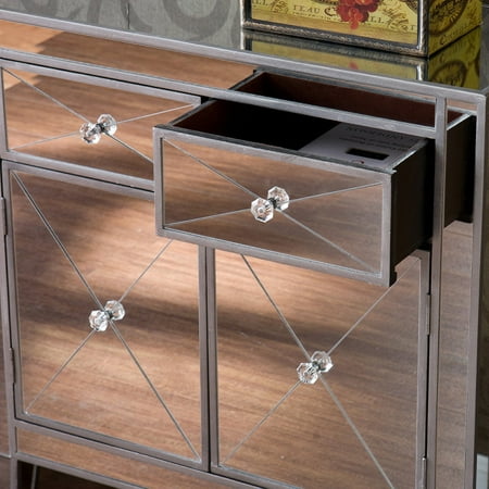 Southern Enterprises Mirage Mirrored Cabinet