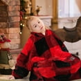 thumbnail image 2 of Oversized Blanket Sweatshirt, Sherpa  Fleece Hoodie, Super Soft Warm Comfortable Pullover with Large Front Pocket for Boys Girls Teens Kids(7-13 yr), 2 of 7
