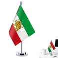 thumbnail image 4 of Old Table Flag Polyester Former Iranian Desk Flags Iranian Mini Banner 5.5 X 8.3 Inch Historic Flags With Stand Pole And Base, 4 of 4