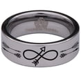 thumbnail image 2 of Infinity Arrow Tungsten Carbide Ring, 2 of 9