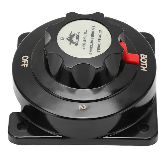 RV Battery Switch,Black 4 Position Heavy Position Battery Switch Marine Battery Switch Compact and Lightweight