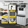 thumbnail image 7 of Yeshouse 2450W Commercial Soft Ice Cream Machine 3 Flavors 5.8 to 8.2 Gallon Per Hour PreCooling At Night Auto Clean LCDPanel for Restaurants Snack Bar, 7 of 7