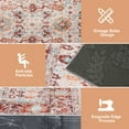 thumbnail image 5 of Vintage Bohemian Area Rug, 2x6ft Washable Living Room Rug Indoor Non-Slip, Large Oriental Accent Throw Rug for Kitchen Entryway Bathroom Bedroom Office Carpet (2x6ft/60x180cm), 5 of 8