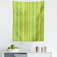 thumbnail image 1 of Lime Green Tapestry, Pastel Toned Vertical Bands Striped Lines Geometric Soft Print, Fabric Wall Hanging Decor for Bedroom Living Room Dorm, 5 Sizes, Pale Green Yellow, by Ambesonne, 1 of 1