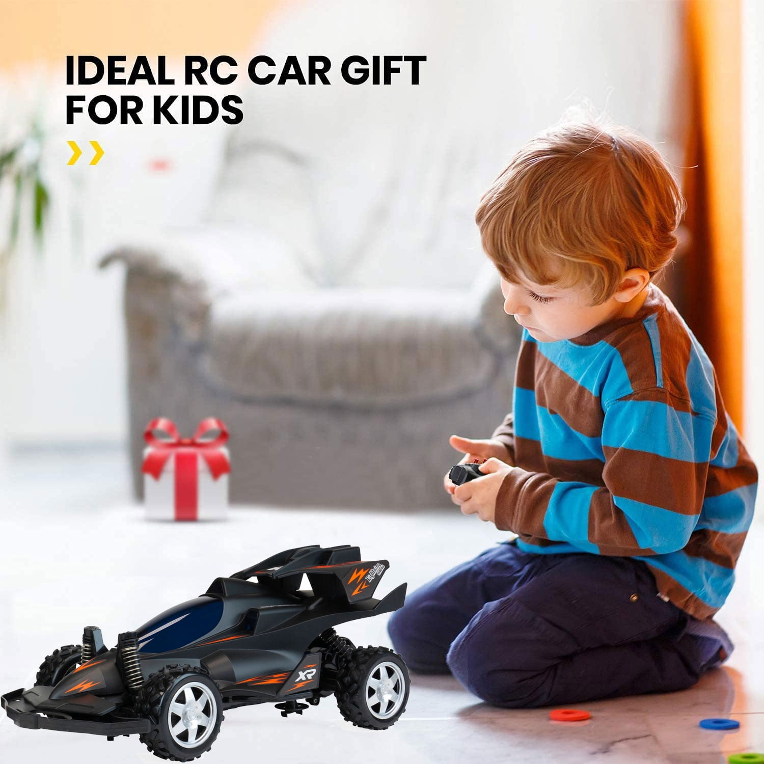 Remote Control Elite Convertible Racer with Authentic Sounds, Flashing Lights, and Functional Doors for Kids