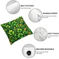 thumbnail image 4 of GOSMITH Waterproof St Patrick’s Day Lucky Clover 2-Piece Short Plush Pillowcase with Zipper Closure White, 4 of 6