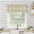 thumbnail image 4 of Curtain Valances for Windows, Retro Watercolor Tropical Plants Palm Tree Rod Pocket Valance Window Treatments Short Curtains for Kitchen Bathroom Living Room 54 x 18 Inches, 1 Panel, 4 of 6