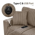 thumbnail image 6 of Oversized 122" U-Shaped Sectional Sleeper Sofa Bed with Pull-Out Bed,Storage Chaise,Type-C USB,Fuzzy Plush,7-Seat,Brown, 6 of 9