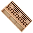 thumbnail image 3 of 98 Holes Leather Craft Tool Rack, Multifunctional Wooden Leather Craft Tools Storage Rack, Professional Leathercraft Stand Holder Organizer for Storing Styling Tools, Brushes, 3 of 8