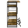 thumbnail image 6 of Renaldi 3-shelf Home Bar Wine Cabinet Rustic Nutmeg, 6 of 10