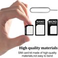 thumbnail image 2 of WOLMIK 4 in 1 Nano SIM Card Adapter 4 Set SIM Card Adapter Sim Adapter Set Sim Card Adapter with SIM Ejector Pin Compatible with Mobile Phone, 2 of 5