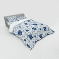 thumbnail image 2 of Ambesonne Nautical Bedding Set 4 Pcs, Boat on Ocean Journey, Queen, Blue and White, 2 of 2