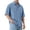 Light Blue_008, variant on Domuza Mens Textured Short Sleeve Shirts Corduroy Casual Solid Button Polo Shirt Comfy Wrinkle Free Tops Army Green L