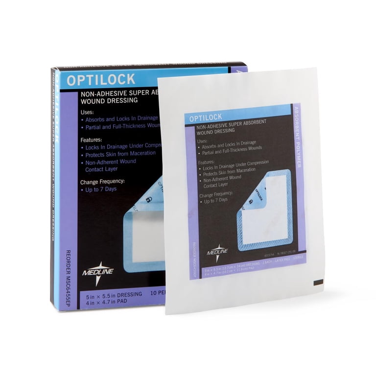 Medine OptiLock Non-Adhesive Dressing, Super Absorbent Wound