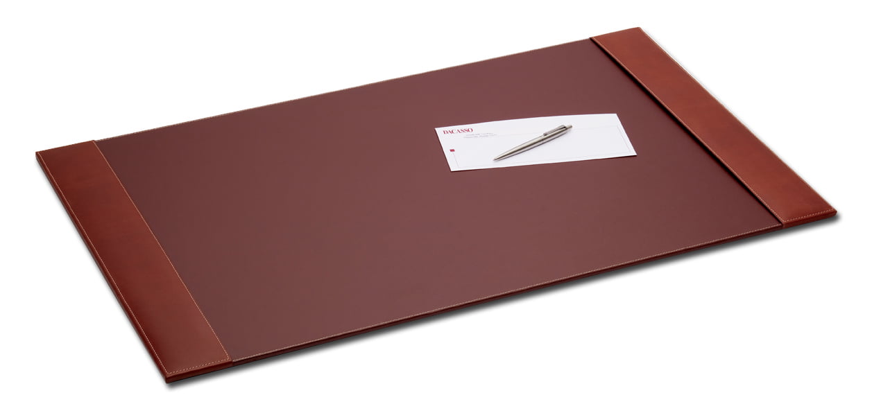 Black Leather 34 X 20 Top Rail Desk Pad, Staples Desk Blotter Paper